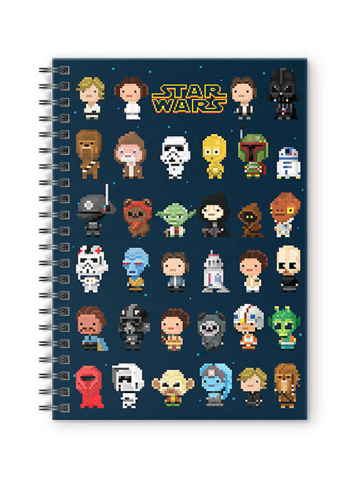 8 Bit Characters - Star Wars Official Spiral Notebook 8 Bit Characters - Star Wars Official Spiral Notebook